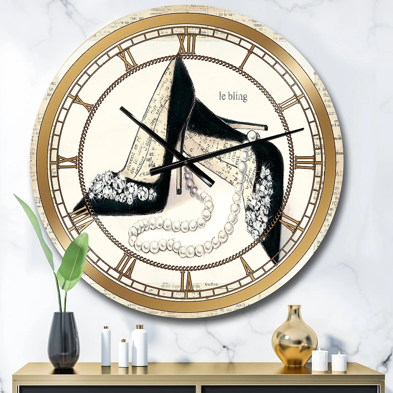 Designart 'Chic Galm Closet I Glam Wall Clock