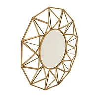 32" Gold Glam Metal Wall Mirror
