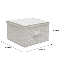 Simplify Jumbo Gray Boho Storage Box