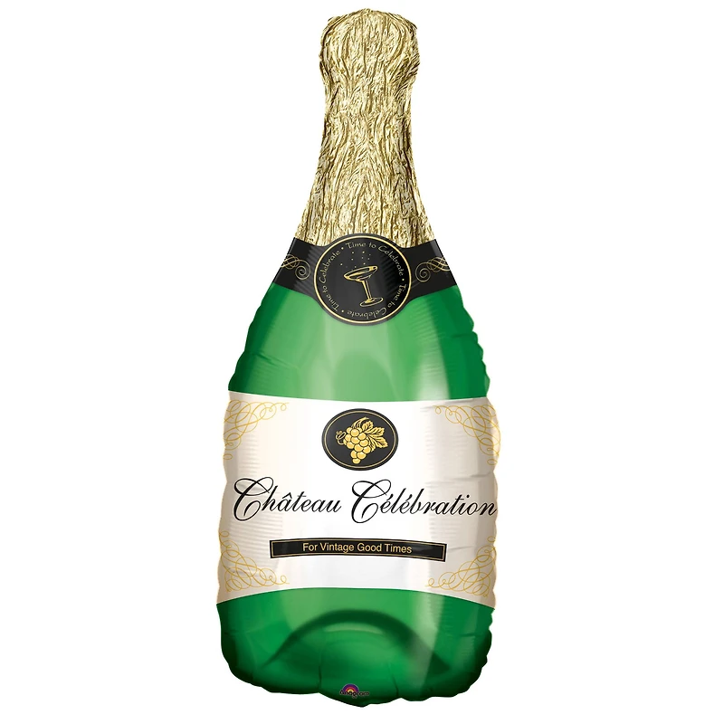 36" Champagne Bottle Mylar Balloon