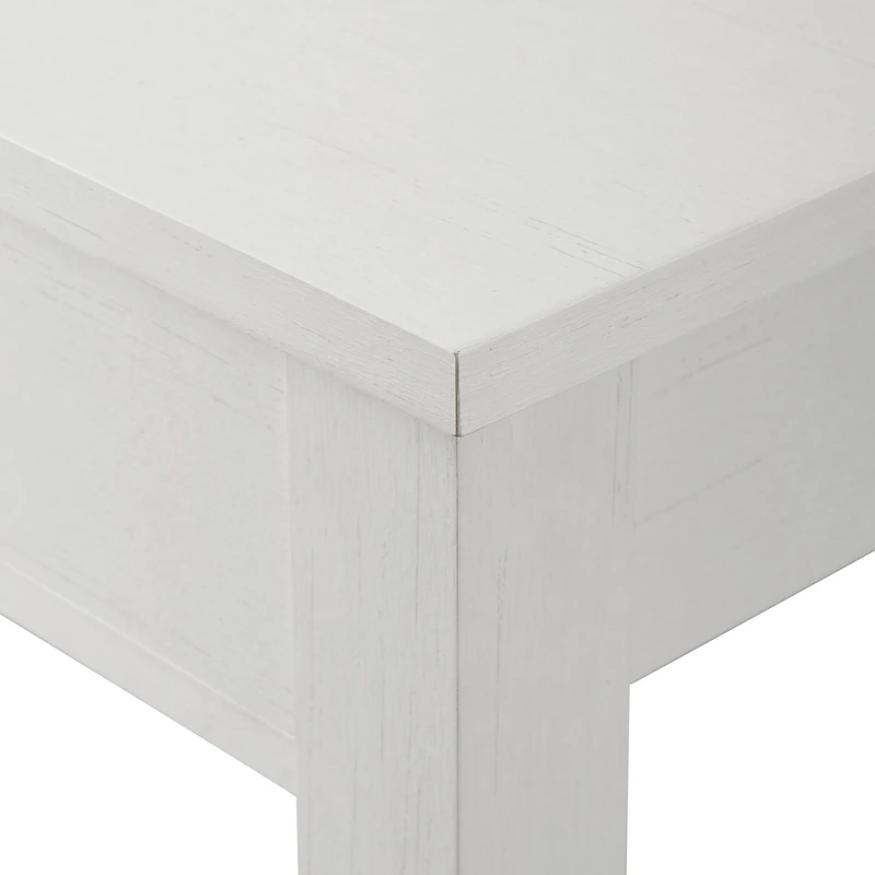 Walker Edison Brushed White Country Style Entry Table