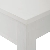 Walker Edison Brushed White Country Style Entry Table