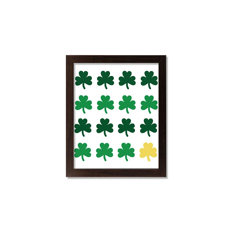 Shamrock Gold 11" x 14" Black Framed Print Under Plexiglass
