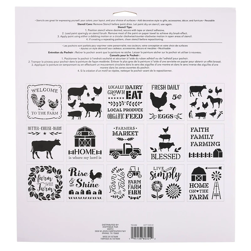 Farmhouse Stencils by Craft Smart®, 12" x 12"