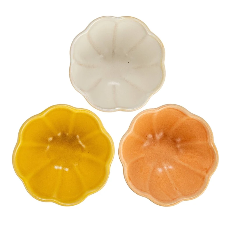 Hello Honey® 4" Flower Shaped Stoneware Bowl, 6ct.