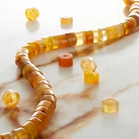 Yellow Fire Agate Heishi Beads by Bead Landing