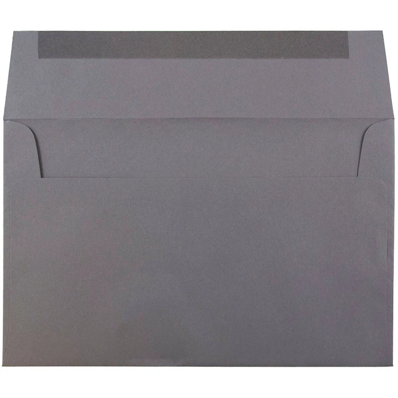 JAM Paper 6" x 9.5" Dark Gray Recycled Invitation Envelopes