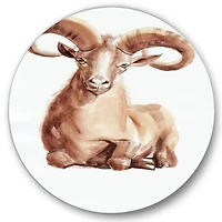 Designart - Portrait of Wild Ram With Mighty Horns II