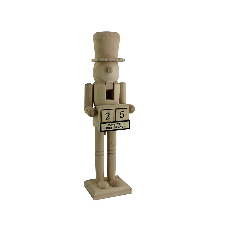 14" Soldier with Countdown DIY Pinewood Nutcracker by Make Market®