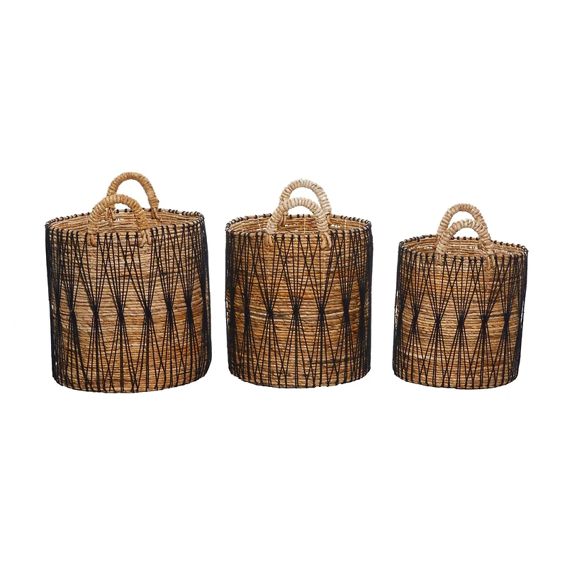 Brown Banana Leaf Storage Basket Set