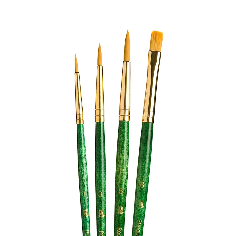 Princeton™ RealValue™ Golden Taklon 4 Piece Brush Set