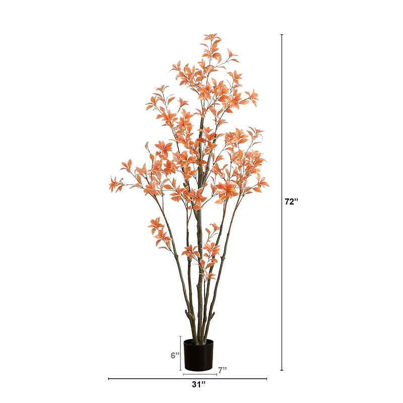 6ft. Autumn Pieris Artificial Fall Tree