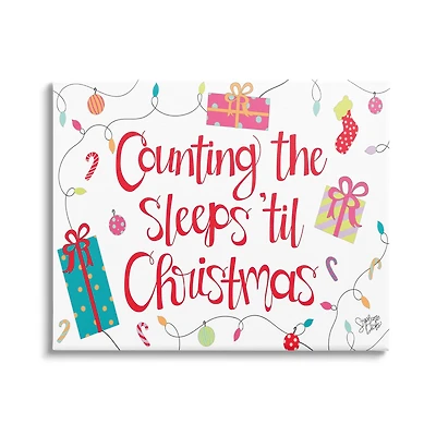 Stupell Industries Counting The Sleeps 'Til Christmas Canvas Wall Art