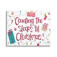 Stupell Industries Counting The Sleeps 'Til Christmas Canvas Wall Art
