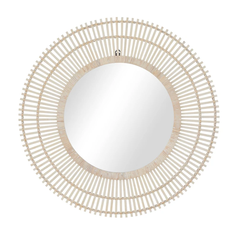 Cream Bohemian Wall Mirror, 36" x 1" x 36"