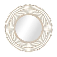 Cream Bohemian Wall Mirror, 36" x 1" x 36"