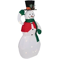 36" LED Animated Hat Tipping Snowman Christmas Figure