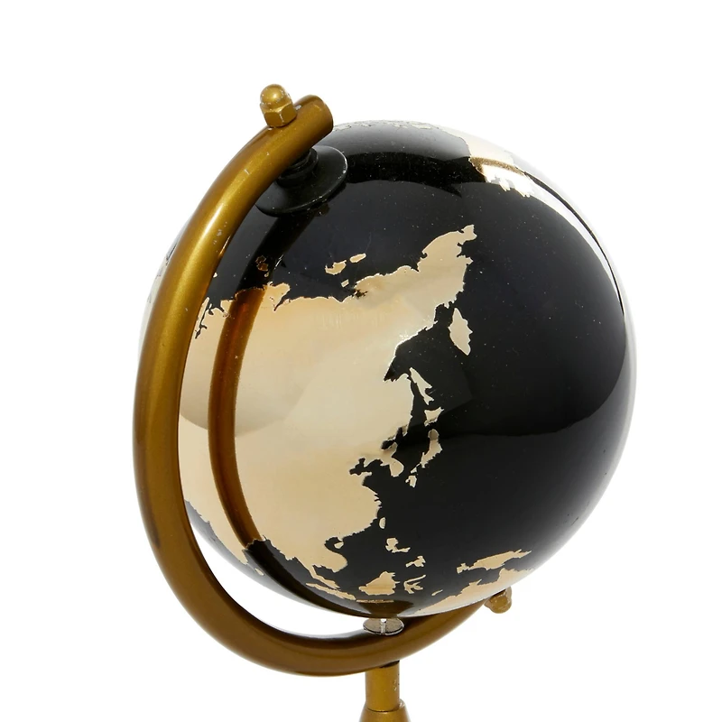11" Gold Ceramic Modern Globe