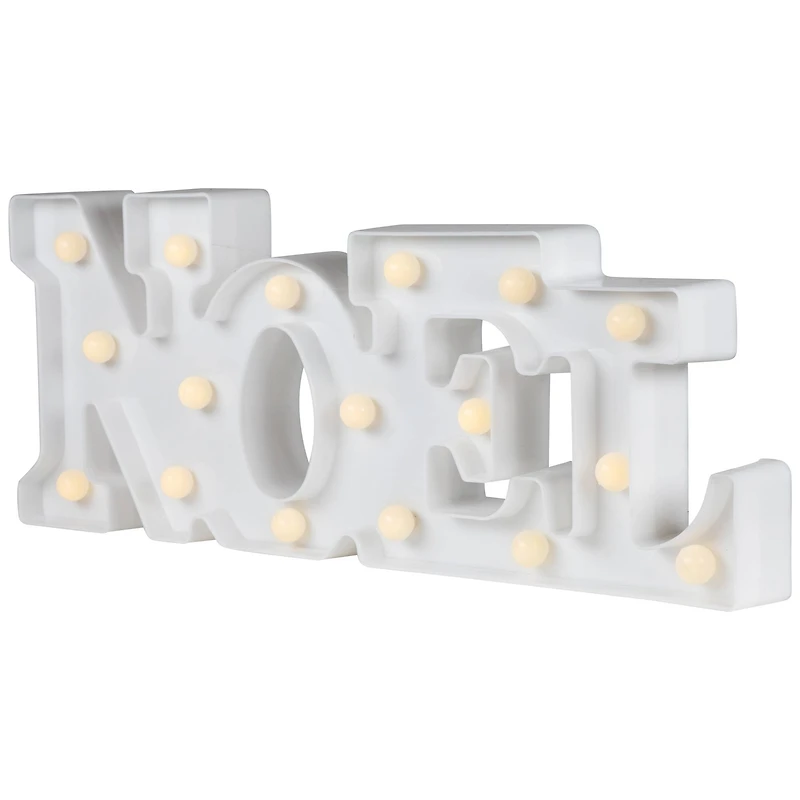 17" White Noel LED Christmas Marquee Wall Sign