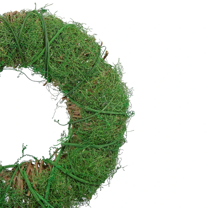 12" Green Moss & Twig Wreath