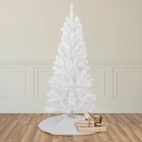 4.5ft. Unlit White Georgian Pine Pencil Artificial Christmas Tree