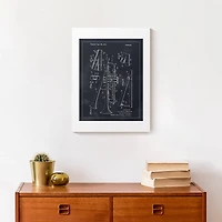 Dual Bell Trumpet Patent 12" x 16" Canvas Wall Art