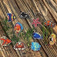 Wonderland Crafts Ocean Life Embroidery Wood Blanks Set