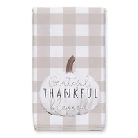 Grateful White Pumpkin Tea Towel Set