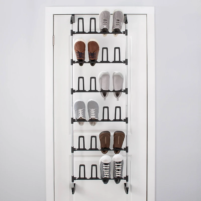 Organize It All 12 Pair Over the Door Shoe Rack