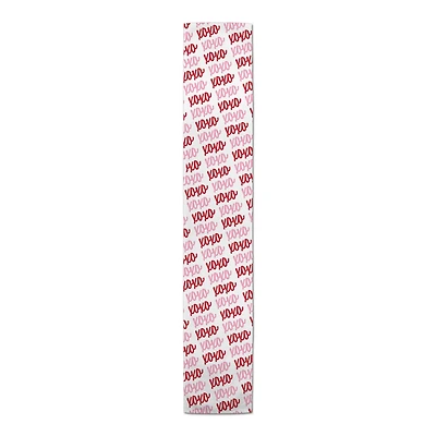 72" XOXO Pattern Poly Twill Table Runner