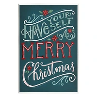 Stupell Industries Have Yourself Merry Christmas Phrase Wall Plaque Art