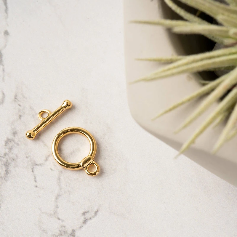 13mm 18K Gold-Plated Toggle Clasp by Bead Landing™