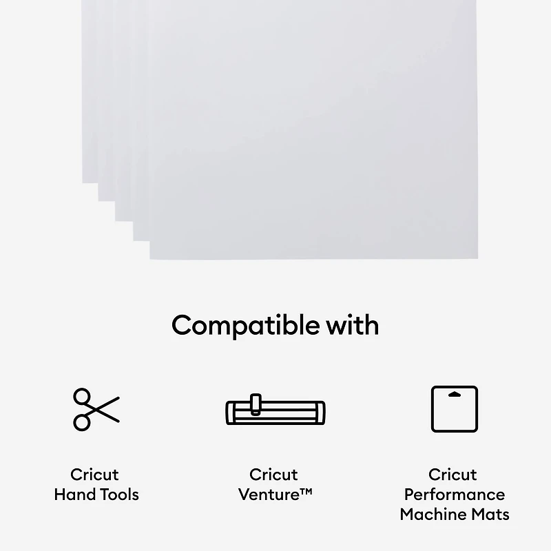Cricut® White 24" x 28" Cardstock Sampler, 10 Sheets