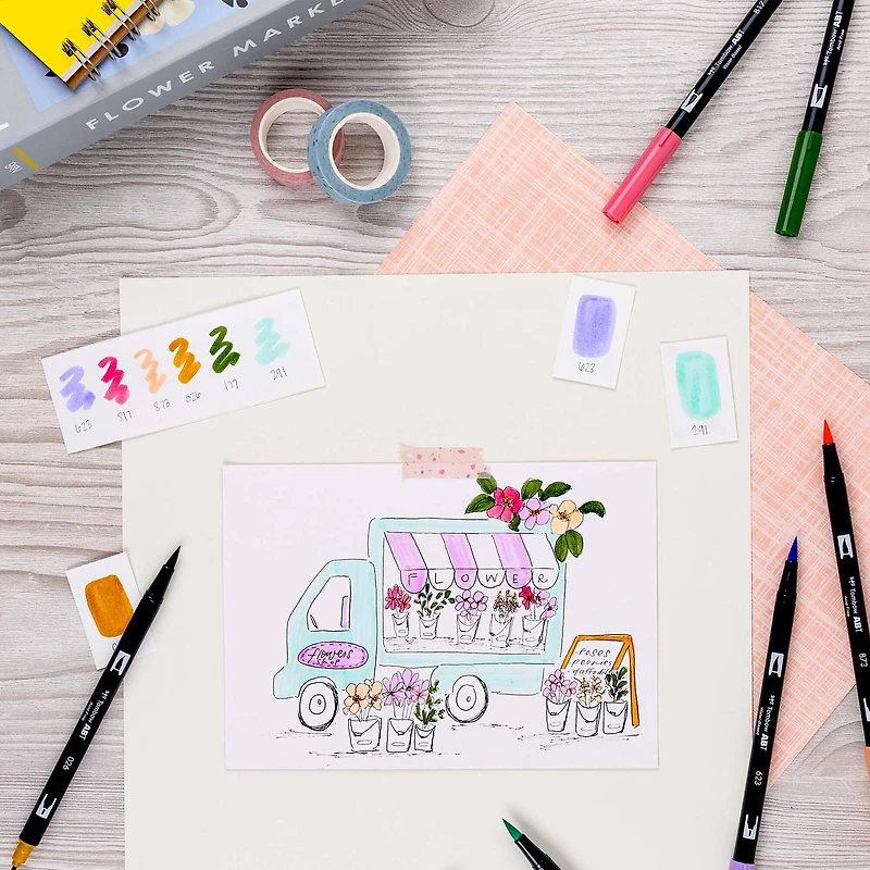 Tombow Teatime Dual Brush Pen Set