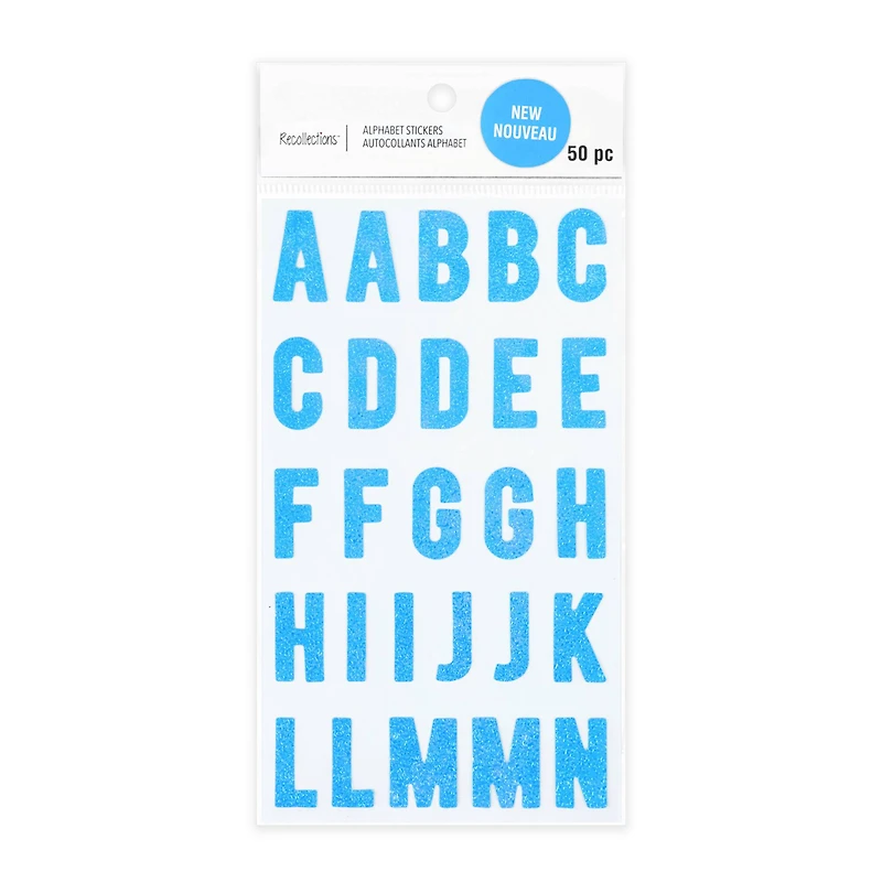 Iridescent Blue Alphabet Stickers by Recollections™