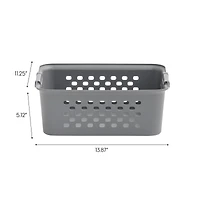 Iris® Gray Medium Organizer Storage Basket, 4 Pack