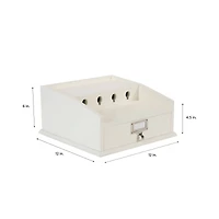 Organize It All White Charging Station With Drawer