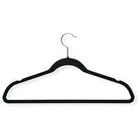 Honey Can Do Black Slim-Profile Non-Slip Velvet Hangers