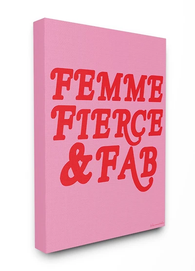 Stupell Industries Pink & Red Femme Fierce & Fab Wall Accent