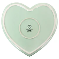 Martha Stewart 11'' Mint Heart Shaped Stoneware Cake Pan