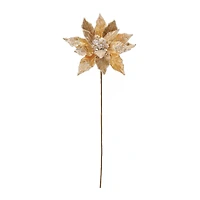 28" Beaded Velvet Poinsettia Flower Stems