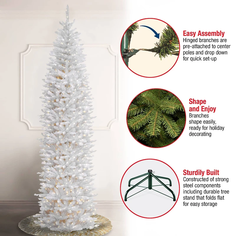 12ft. Pre-Lit Kingswood White Fir Artificial Christmas Tree