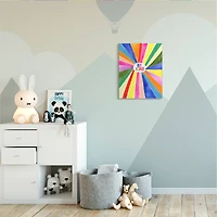 Stupell Industries Be Kind Phrase Rainbow Stripe Burst Canvas Wall Art