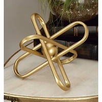 CosmoLiving by Cosmopolitan Gold Metal Modern Geometric Sculpture Set