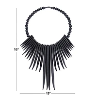 Black Wood Bohemian Wall Decor, 13" x 13" x 3"