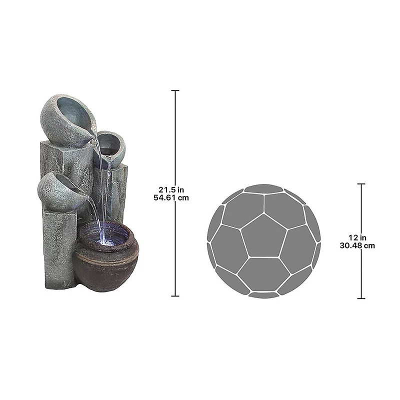 Hadrian's Villa 4 Urn Garden Fountain