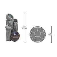 Hadrian's Villa 4 Urn Garden Fountain