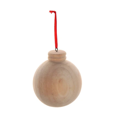 3.75" Unfinished Ball DIY Wood Ornament by Make Market®