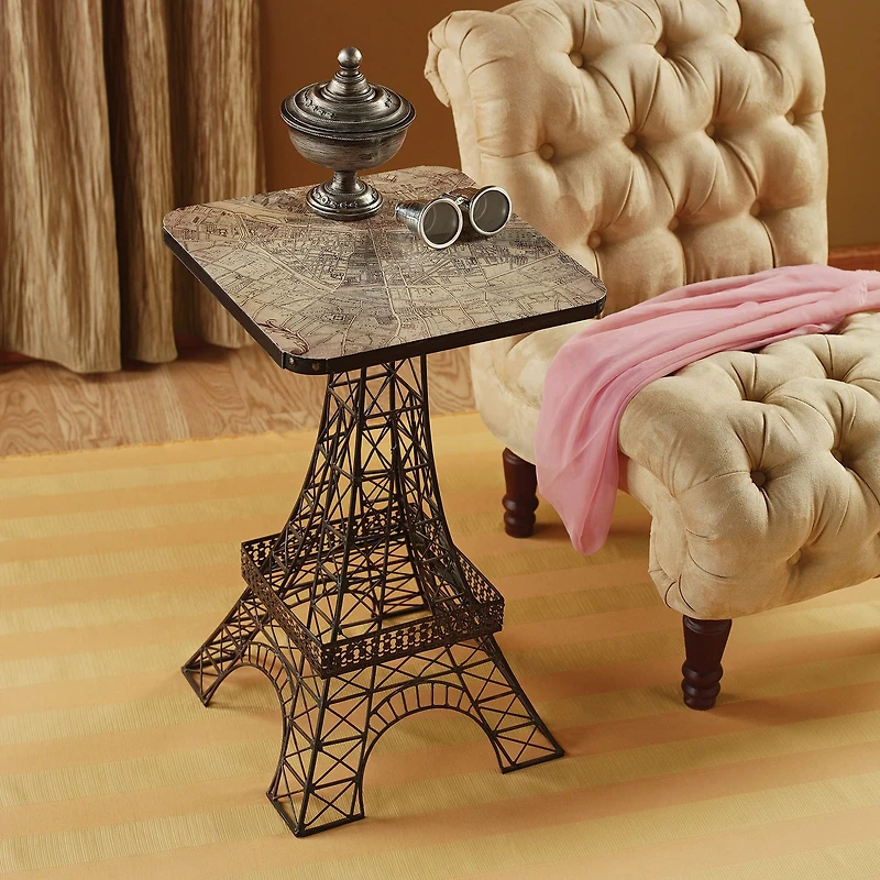 Design Toscano 2ft. Tour Eiffel Sculptural Metal Side Table
