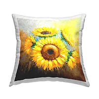 Stupell Industries Vivid Yellow Sunflower Arrangement Decorative Printed Throw Pillow